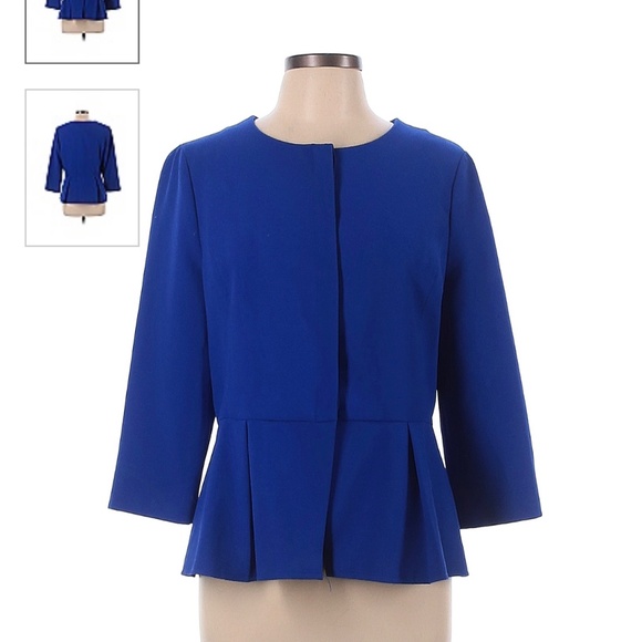 Tinley Road Peplum Collarless Blazer - Picture 1 of 6